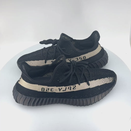 adidas Yeezy Boost 350 V2 Core Black White - Size 12.5