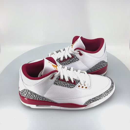 Jordan 3 Retro Cardinal Red - Size 10.5